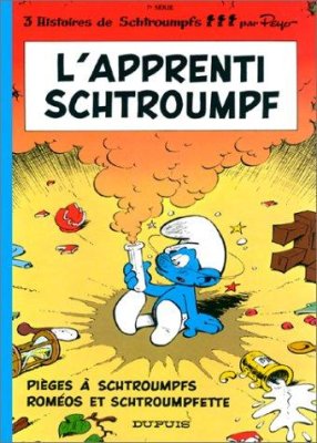 Couverture de L'apprenti Schtroumpf ; [Pièges à schtroumpfs ; Roméos et Schtroumpfette]