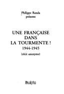 Couverture de Une Française dans la tourmente