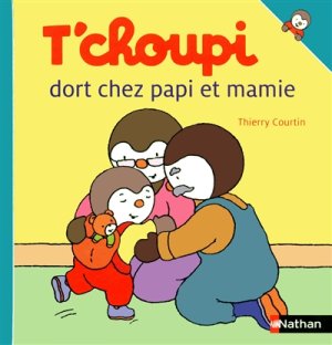 Couverture de T'choupi dort chez papi et mamie