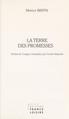 Couverture de La terre des promesses