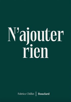Couverture de N'ajouter rien