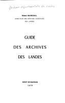 Couverture de Guide des archives des Landes